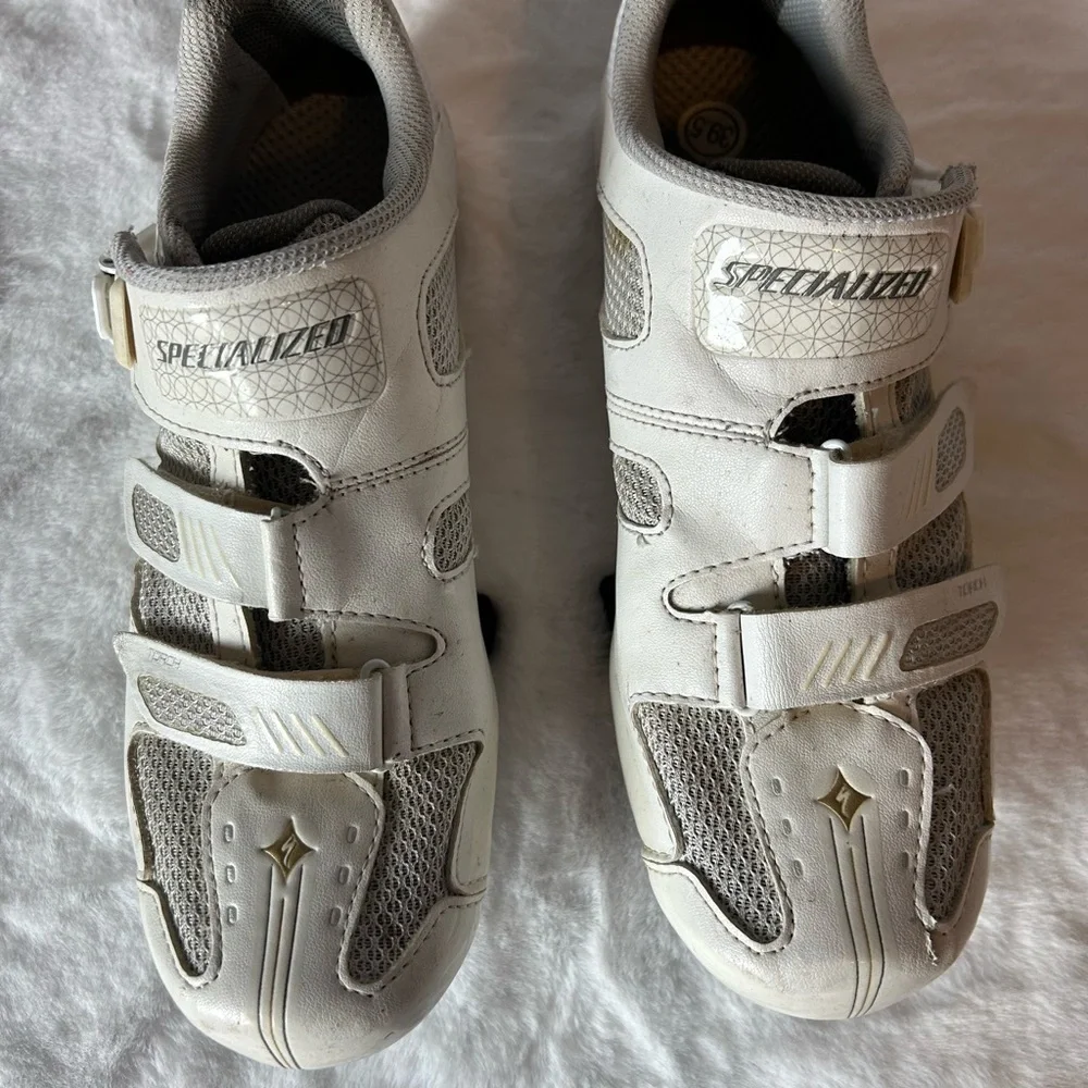 Specialized Torch Road Cycling Shoes Women 39.5 White Strap Lightweight